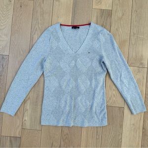 Tommy Hilfiger Grey V-Neck Sweater